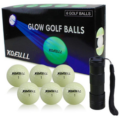 6 Pcs NightGlow Golf Balls